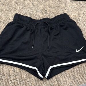 Nike Women's Black and White Athletic Shorts